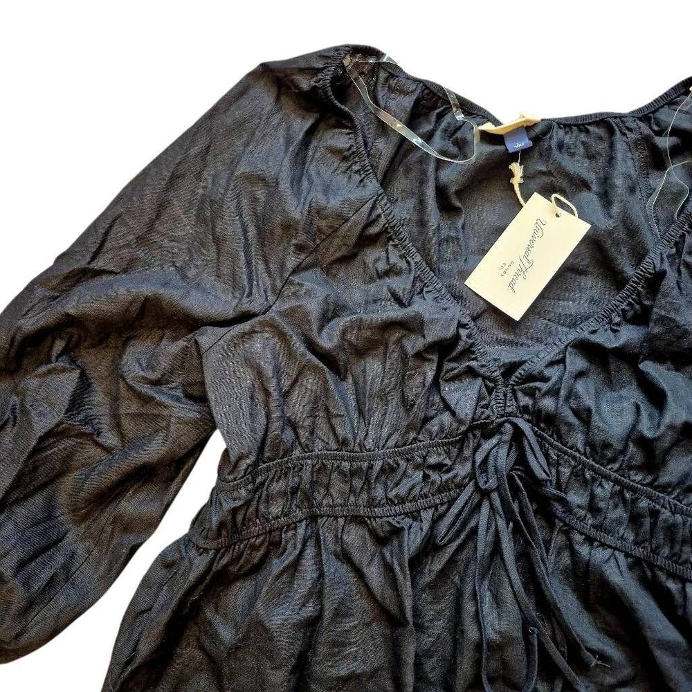 NWT Universal Thread Black Tie-Front Midi Dress Size L Lyocell Rayon - Picture 5 of 12